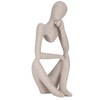 Resin Thinker Sculpture Abstract Statue Collectible Figurine Home Office Desktop