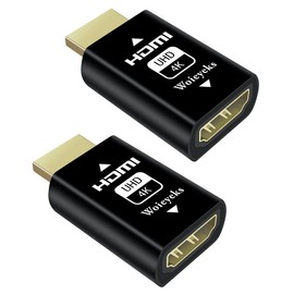 2 Pack 4K HDMI EDID Emulator Passthrough,Display Emulator Adapter for Thunderbolt(Mini DisplayPort/DisplayPort) to HDMI KVM Switch/Extender/AV Receiver/Video Splitters Support 4k@60HZ,1080@60HZ