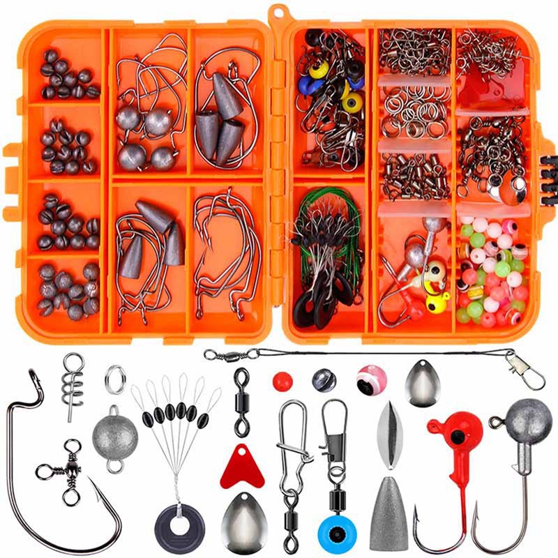 257PCS Fishing Lure Set Metal ABS Corrosion Resistance Anti Winding