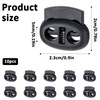 Apausvcm 10Pcs Shoe Lace Tie Locks, Plastic Elastic Cord Locks