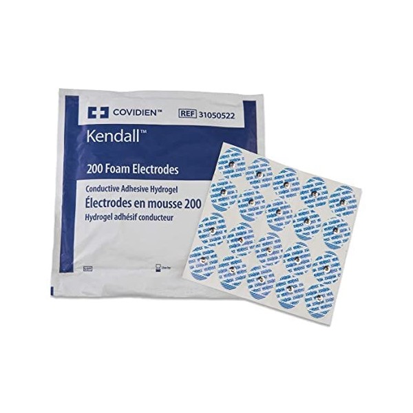 Kendall 31050522 Covidian Branded Professional Medical Products - Electrode Electrocardiogram (EKG or ECG) Foam Hydrogel (Pack of 100)