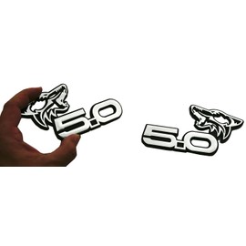 Pair Custom Coyote 5.0 Emblems Door Left Right 3D Badge Compatible with Mustang F150,Universal Car Vehicle, Truck (Chrome)