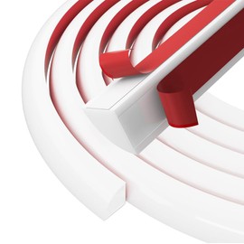 Timfcbs Flexible Quarter Round Molding Peel and Stick Moulding 118 in Bathroom Bathtub Caulk Waterproof Toilet Base Sealer Strip White