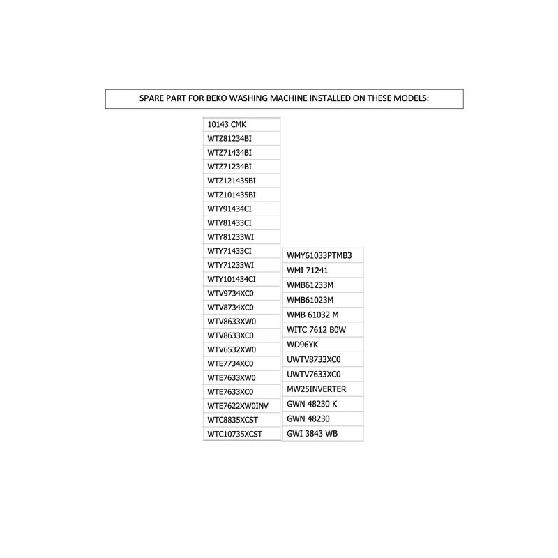 FVLFIL Heating Element for Washing Machine with Sensor (Original Beko)