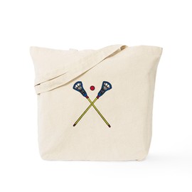 CafePress Lacrosse Gear Tote Bag Reusable Natural Beige Canvas Shopping Bag