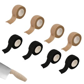 NentMent 8 Pack Chef Knife Handle Covers Non Slip Fabric Winding Tape Universal Kitchen Knives Handle Sleeves Wrap for Kitchen Knife Set Chef's Knife Boning Knife Fillet Knife Santoku Nakiri Knife