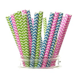 Mermaid Party Straws (25 Pack) - Under The Sea Birthday Party Decorations, Little Mermaid Party Supplies, Beach Swimming Pool Party Straws