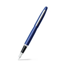 Sheaffer VFM, Neon Blue, Nickel Plate Trim, Fountain: Medium Nib