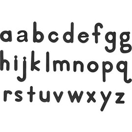 Really Good Stuff EZRead Black Plastic Magnetic Letters - Lowercase, 80 Pack