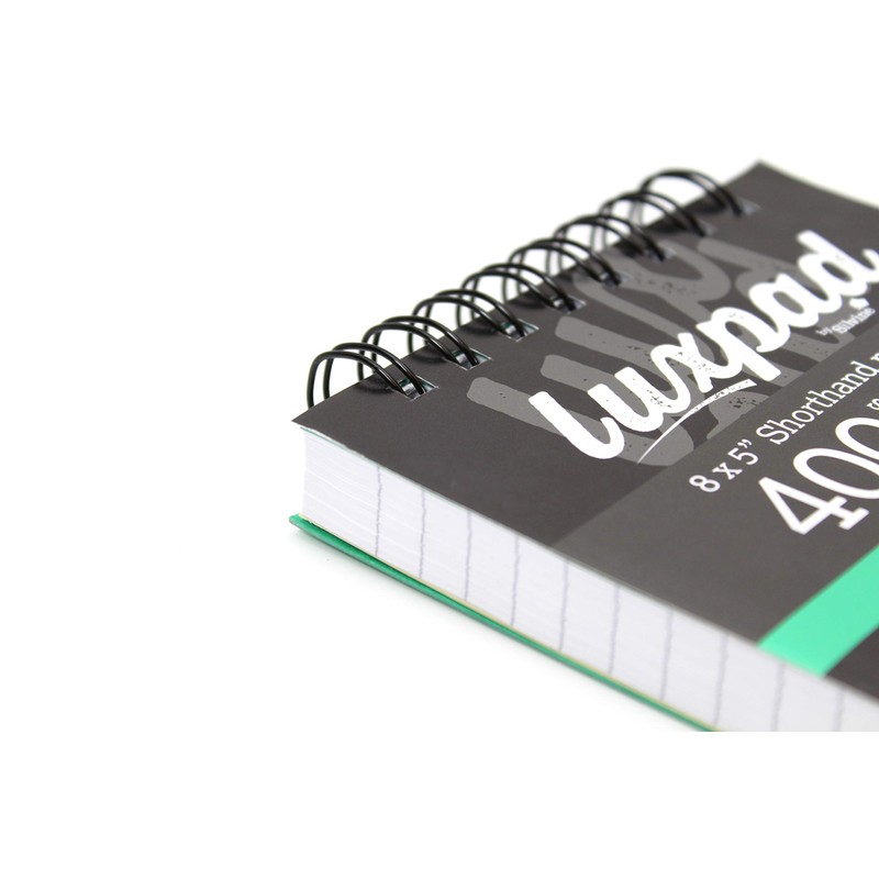 Luxpad 8x5" Spiral Reporters Notepad with 200 Feint Ruled Pages