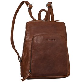 STILORD 'Sally' Vintage Backpack Women's Leather Small 10.1 Inch Tablet Daypack Genuine Leather Small Women's Backpack City Daypack Mini Compact, Sila - Brown