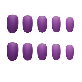 False Nails Full Cover Press On Nails for Women Girls French Oval Matte Fake Nails Artificial Finger Nails with Design Glue On Toenails for Women 24pcs/set