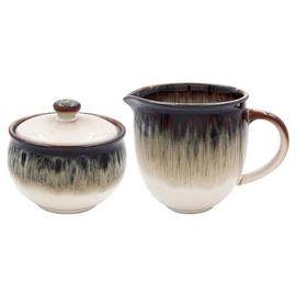 Lesser & Pavey Reactive Glaze Sugar & Cream Set | Milk Jug and Sugar Bowl Set Perfect for Breakfast or Tea Time | Milk and Sugar Set for All Type of Kitchens - Elements