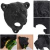 Wall Mount Bottle Opener,Bear Head Shape Bottle Opener,Cast Iron Bear