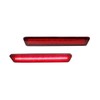 MNMSYH 2pcs Red Lens Rear Bumper Side Marker Lamp Lights