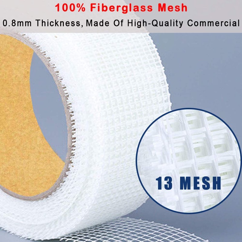 LYLTECH Drywall Joint Tape-13 MESH,100% Fiberglass 1.88-Inch X 180Feet,Heavy-Duty Self-Adhesive