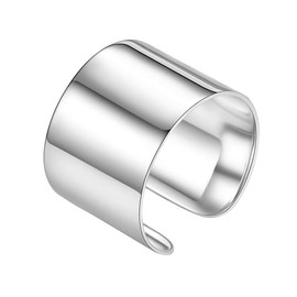 Silver Rings Men Sterling Silver Thumb Ring 925 Chunky Band Ring for Men 15mm Adjustable Knuckle Rings Midi Finger Rings