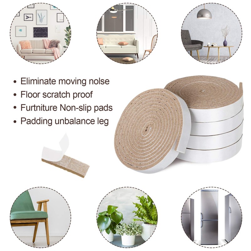 Zonon 8 Rolls 1/2 x 60 Inch Felt Strips with