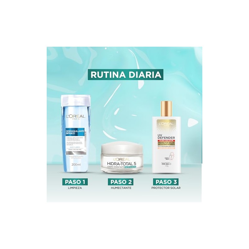 LOreal Paris, Crema Anti-Brillo Hidra Total 5 Matificante, 50Ml