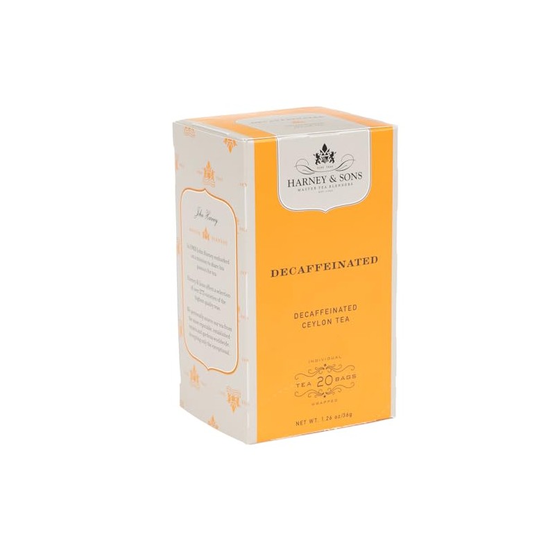 Harney & Sons Black Tea, Decaffeinated Ceylon, 20 Tea Bags,