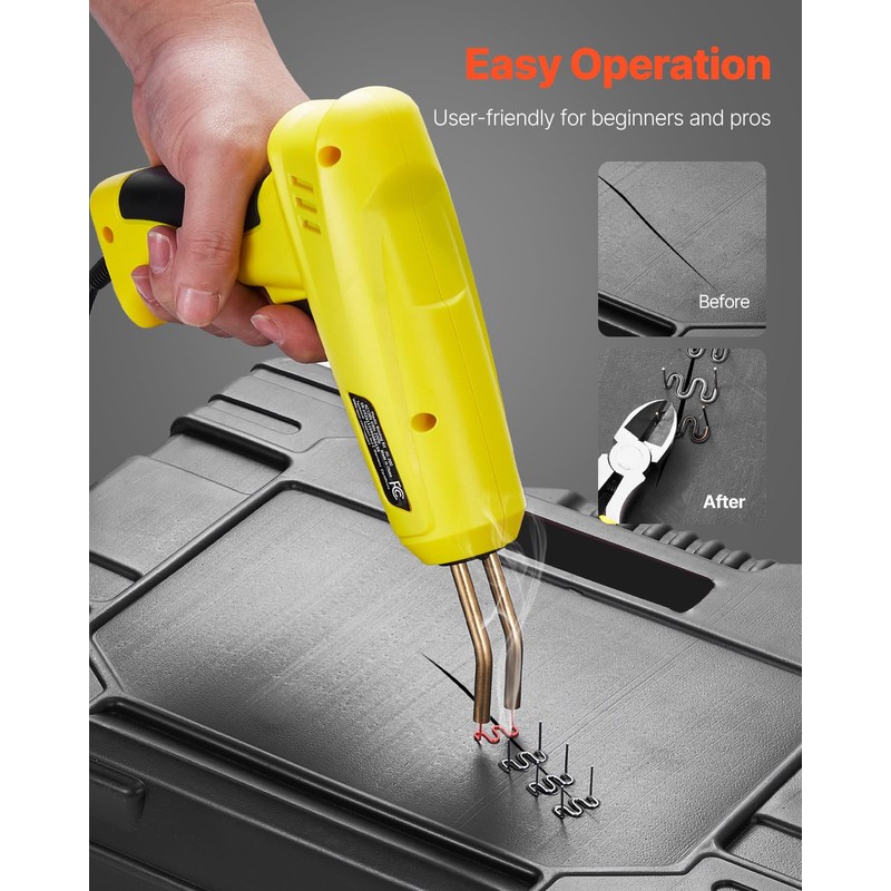 VEVOR Plastic Welding Kit, 220W Plastic Welder Gun with 800PCS