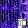 Solhice Black Light Curtain String Lights for Glow Party 10ft