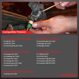 GPMMWPG Fuel Injectors 4 Holes Set of 6 0280158233 Compatible with Chrysler for 200/300 2011-2017, for Grand Cherokee for Wrangler for Challenger for Charger for Durango for Avenger for Town Country