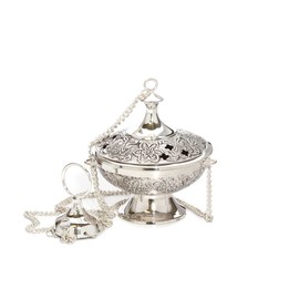 Nklaus Anzmann Incense Burner Handmade Esoteric Silver Plated Decorative Antique 1536