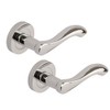 Excel DH3680 Venus Passage Door Handles on Round Rose, Polished