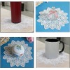 3 PCS Elegant Doyleys,Crocheted Lace Doilies,Round Placemats,Decorative placemats, lace placemats