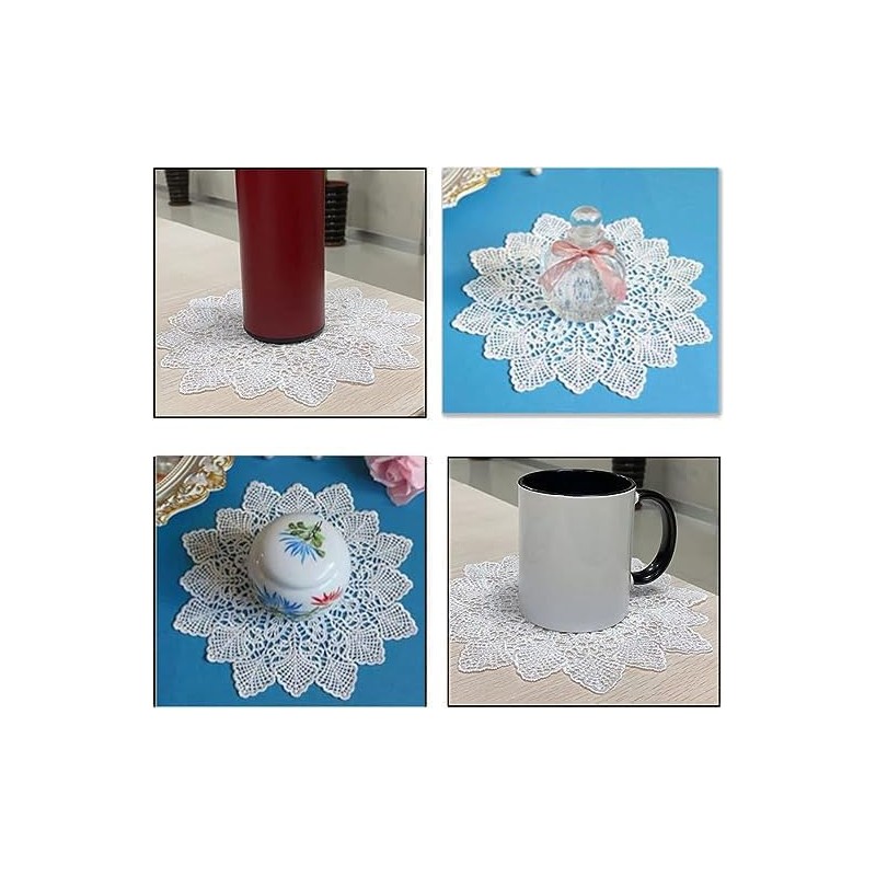 3 PCS Elegant Doyleys,Crocheted Lace Doilies,Round Placemats,Decorative placemats, lace placemats