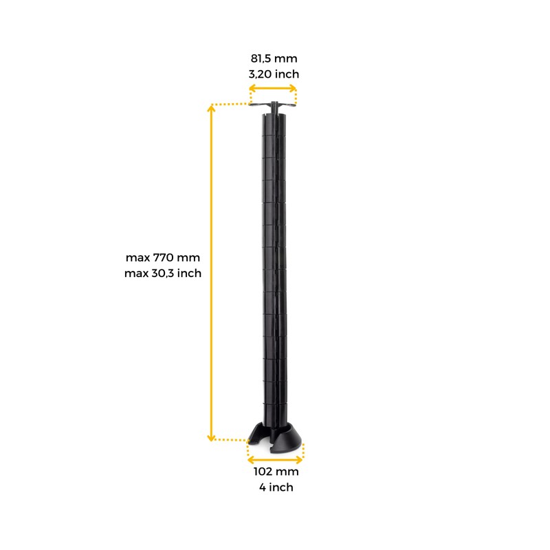 Emuca - Flexible Cable Organiser for Desk or Table with