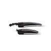 vhbw Bicycle Mudguard Set, Black/White, Compatible with 24 Inch and