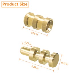 Brass Table Leaf Dowel Pin, 15pcs Table Bolt Sleeve Connectors Table Top Leaf Alignment Pins Drawer Cabinet Buckle Extension Tables Hardware Accessories