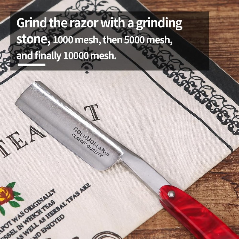 Straight edge razor men without stabilizer barber straight razor with