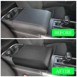 ANMOSVO Center Console Cover for Ford F150 2021-2024 2025 - Middle Console Lid Protector Elbow Cushion Pad for Ford F150 Accessories 2021 2022 2023 2024 2025 (Bucket Seat Only)
