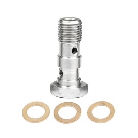 JNNJ Motorcycle Brake Banjo Hollow Bolts, Motorcycle Hollow Bolts Brake Banjo Hollow Screw Metric Thread, Hollow Screw Motorcycle Brake Banjo Hollow Screws Fittings Bolt Washer Kit (M10x1)