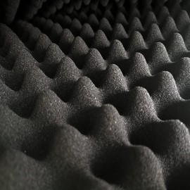 Yaolabjer 4 PCS Black Acoustic Foam, 48"X 24"X 2" Egg Crate Foam, Soundproof Foam, Fireproof Studio Foam Panels, Sound Absorbing Foam, Sound Proof Foam Panels, Sound Proof Panels For Walls