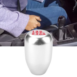 Qiilu Universal Car 6 velocidades Manual Palanca de cambio de marchas Palanca Cabezal de palanca, palanca de cambios(Plata)