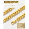 FindChic Boys Gold Chain Necklace Men Curb Chain Necklace 18K