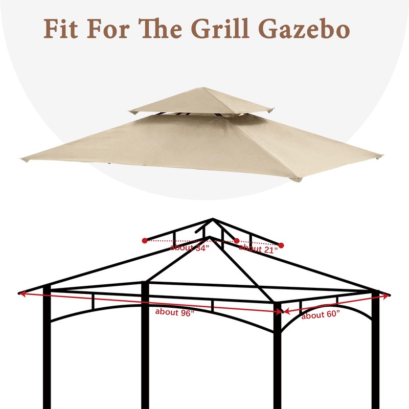 SCOCANOPY Grill Replacement Canopy BBQ Gazebo Top Compatible with Aldi