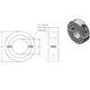 AZSSMUK Bore 3/4'' Double Split Shaft Collar Stainless Steel Lock