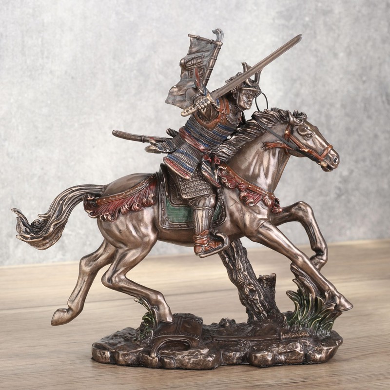 Veronese Design 6 3/4 Inch Japanese Samurai Mounted Cavalry Charge