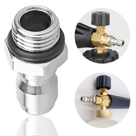 1 Pcs 1/4" Pressure Washer Adapter, M14x1.5 mm Male Thread Quick Release Connector, Stainless Steel Snow Foam Lance Adapter, Sprayer Coupler Connecting Parts Soap Dispenser Compatible Fittings