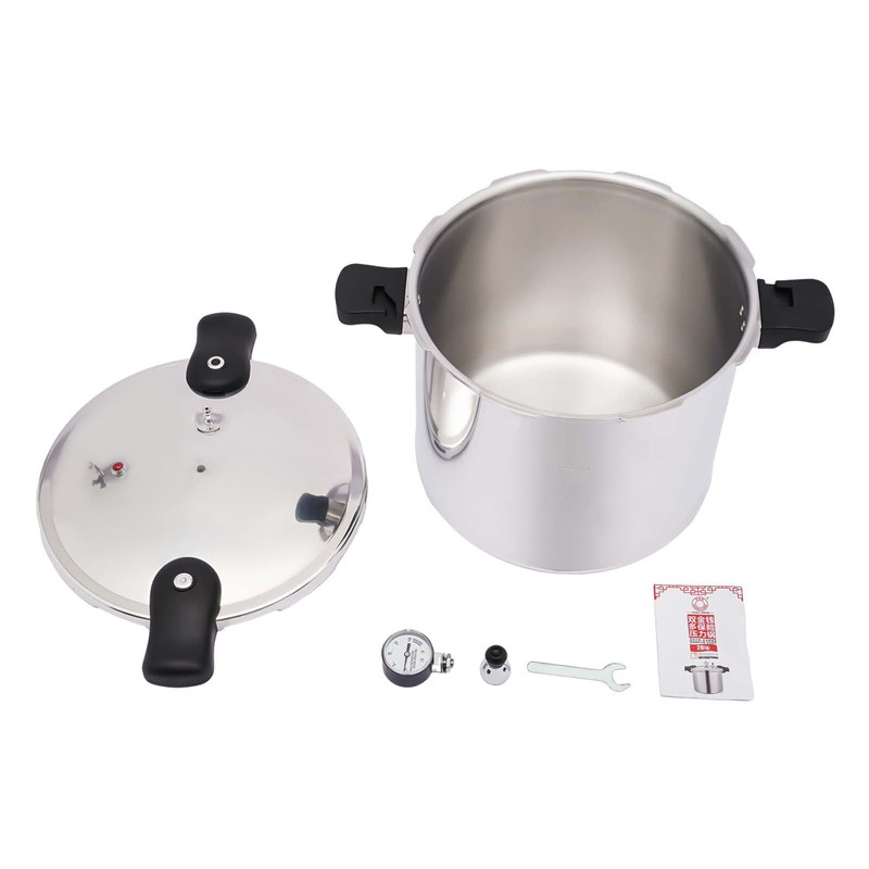 22L Pressure Canner Aluminum Pressure Cooker with Steam Guage, Thickened