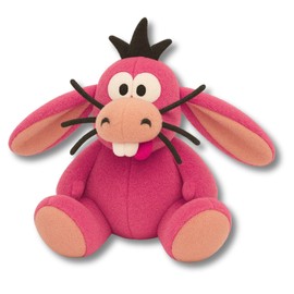 Pawcratean 7 Inch Red Rabbit Dog Plush Toy with Squeaker – Durable, Soft & Machine‑Washable Puppy Chew Toy (Pink Rabbit)