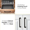 Black Cabinet Handles 5 Inch Hole to Hole - Bar