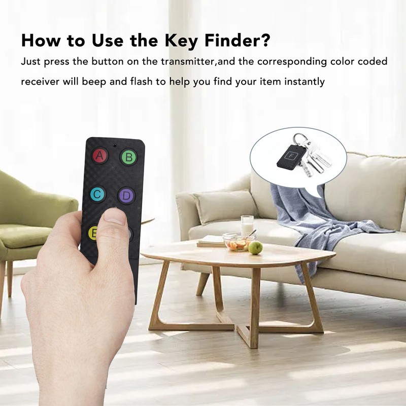 Key Finder Wireless Loud Sound 15‑30m 433.92MHz Key Locator with