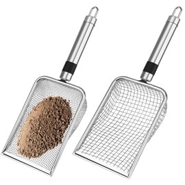 Windspeed Soil Sifter For Gardening, 2 Pack Sand Soil Compost Sifter for Gardening with Handle, 2.8 mm/ 5 mm Mesh Sieve for Rocks