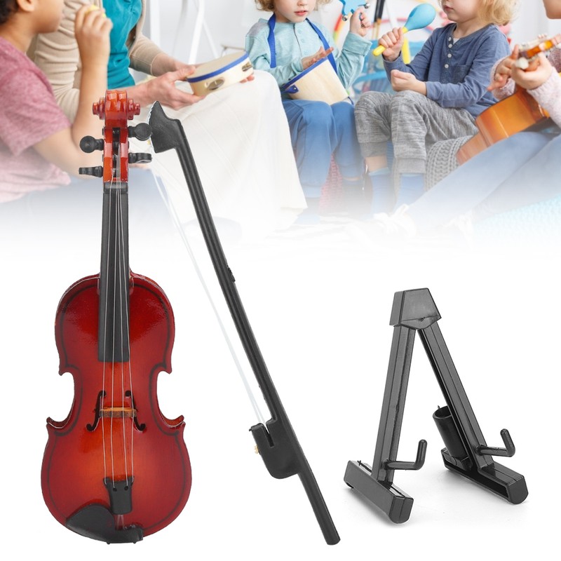 1/6 Violin Model Miniature Doll House Accessory Decoration Ornament Instrument
